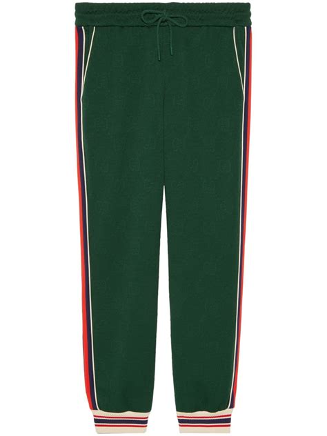 gucci white striped pants|gg satin jacquard pants.